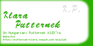 klara putternek business card